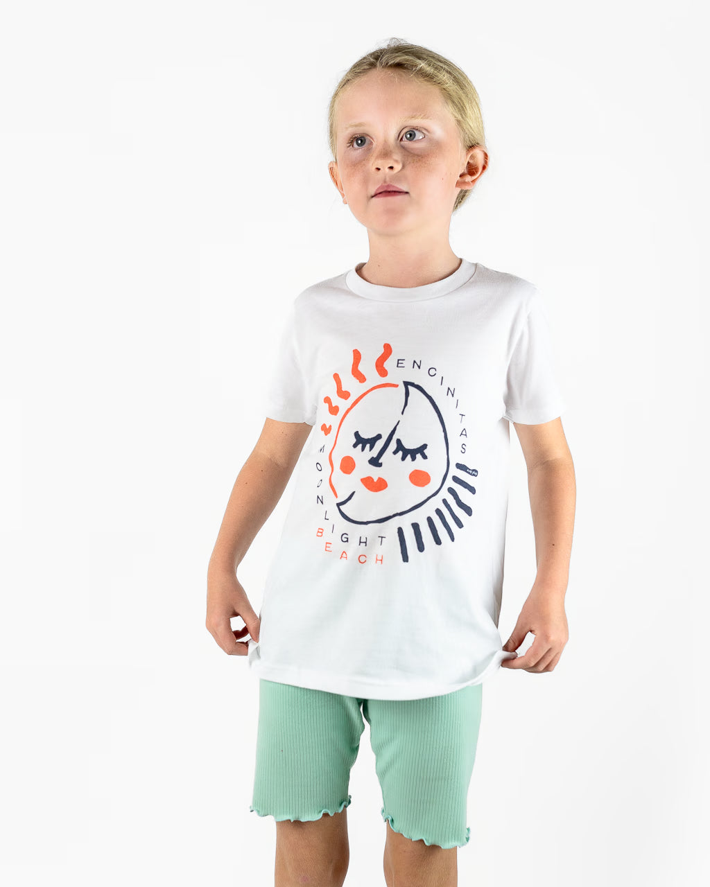 Moonlight Beach Encinitas Kids T-Shirt