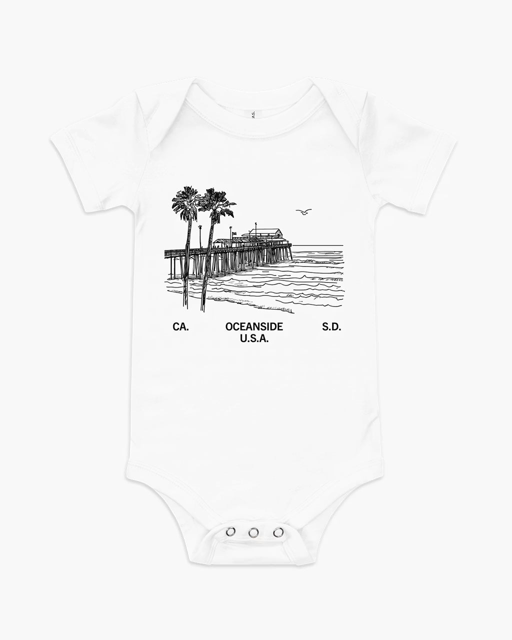 Oceanside Pier Baby Onesie