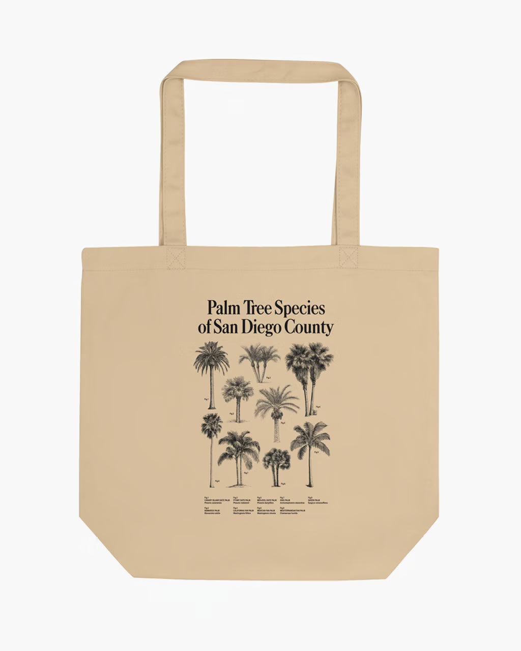San Diego Palm Trees Tote Bag